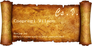 Csepregi Vilmos névjegykártya