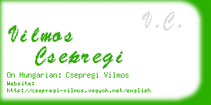 vilmos csepregi business card